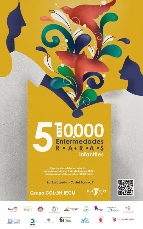 Cartel exposición 5 de cada 10.000 - Enfermedades Raras infantiles